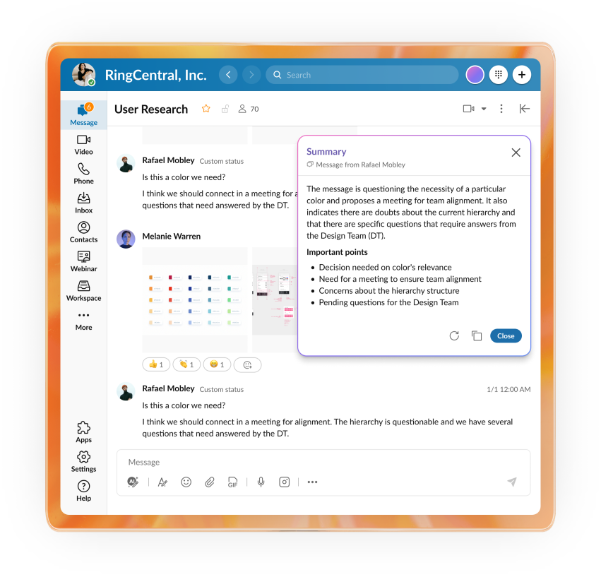 RC RingEX Message Summary